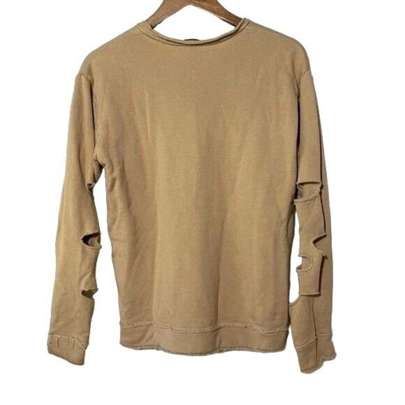 ALALA Cypher Sweatshirt Destroyed and Distressed Tan Size Small - Picture 4 of 13